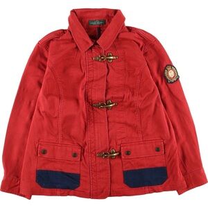 lauren jeans co ralph lauren red denim jacket sz PM